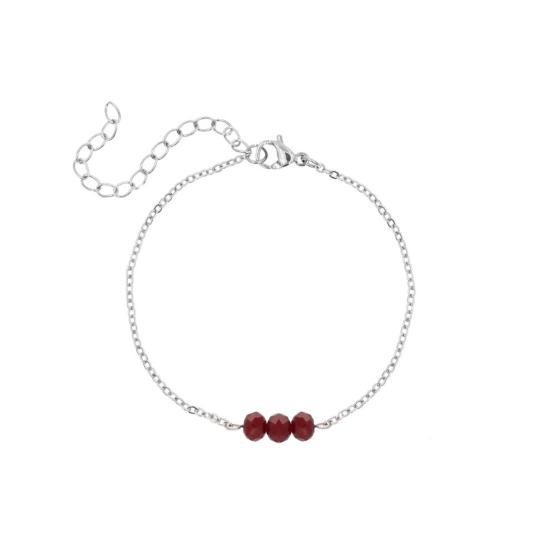Charming armband rood