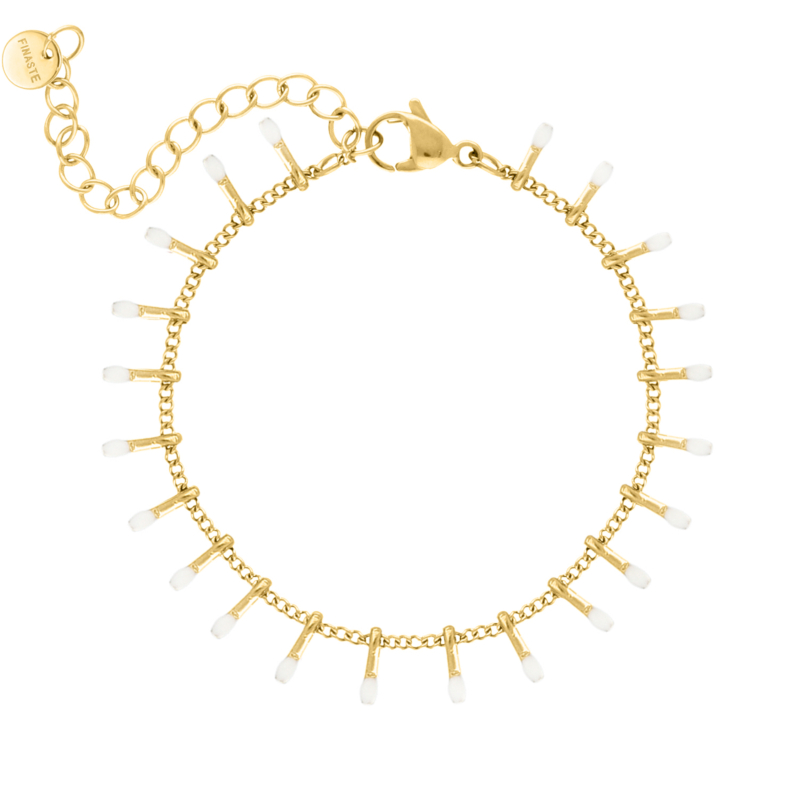 Enkelbandje Touch of White Goudkleurig