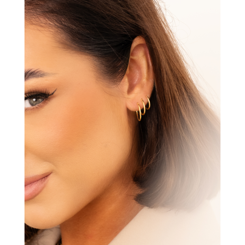Oorringetjes Sterling Zilver 12 mm Verguld