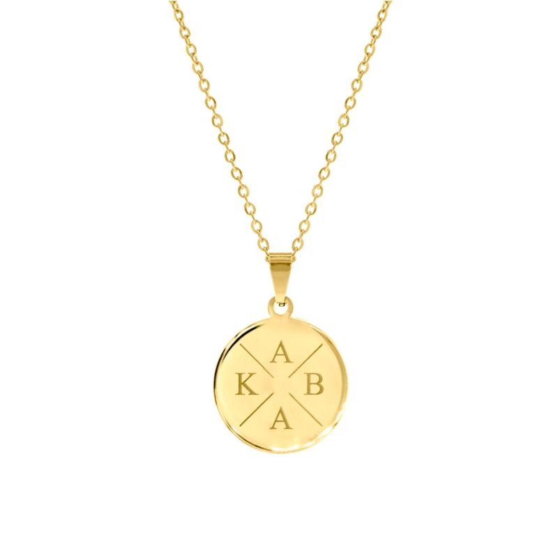 Ketting Met Vier Initialen Goud