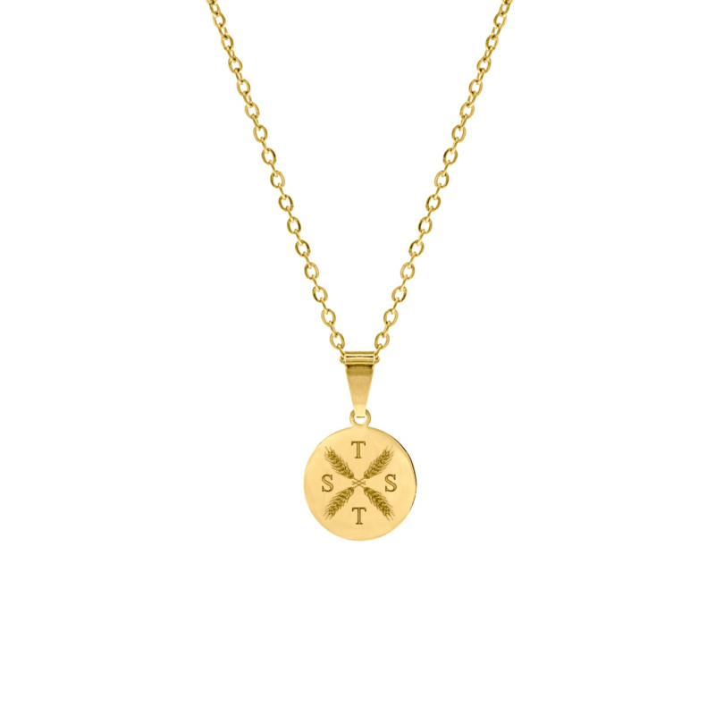 Ketting vier letters goud kleurig