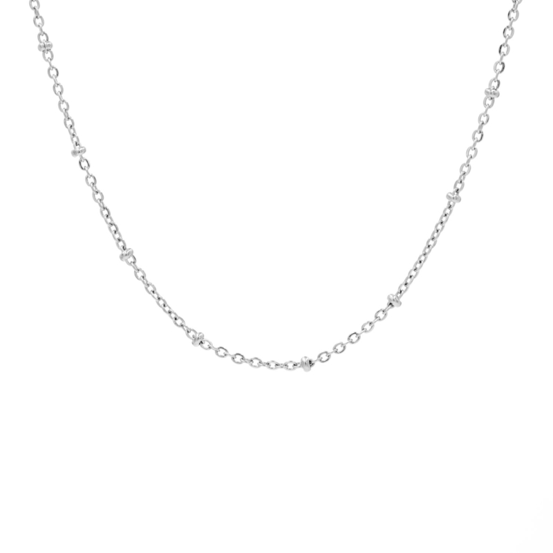 Zilveren minimalistische ketting met bolletjes