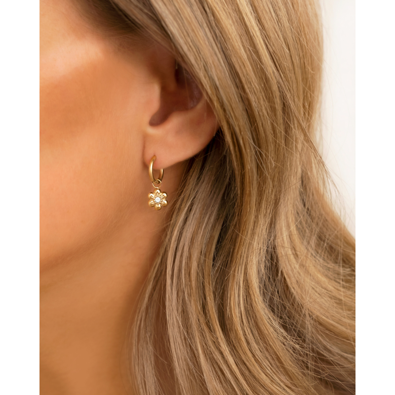 Earrings Daisy Pearl goldplated 