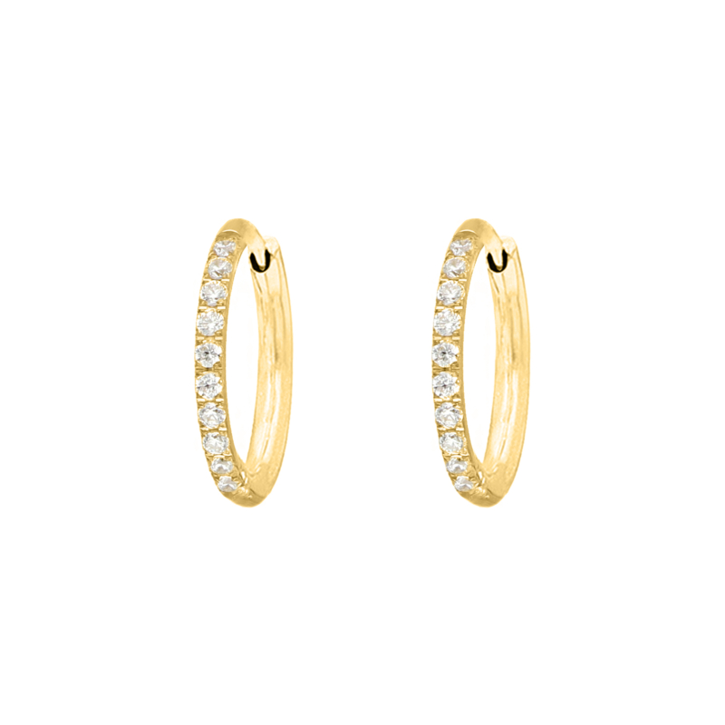 Shiny Oorringetjes 16 Mm Goudkleurig