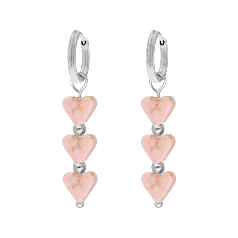 Oorbellen pink love