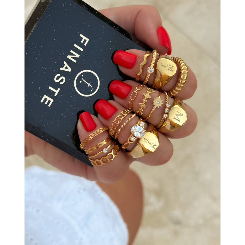 Gedraaid Ringetje Goud kleurig