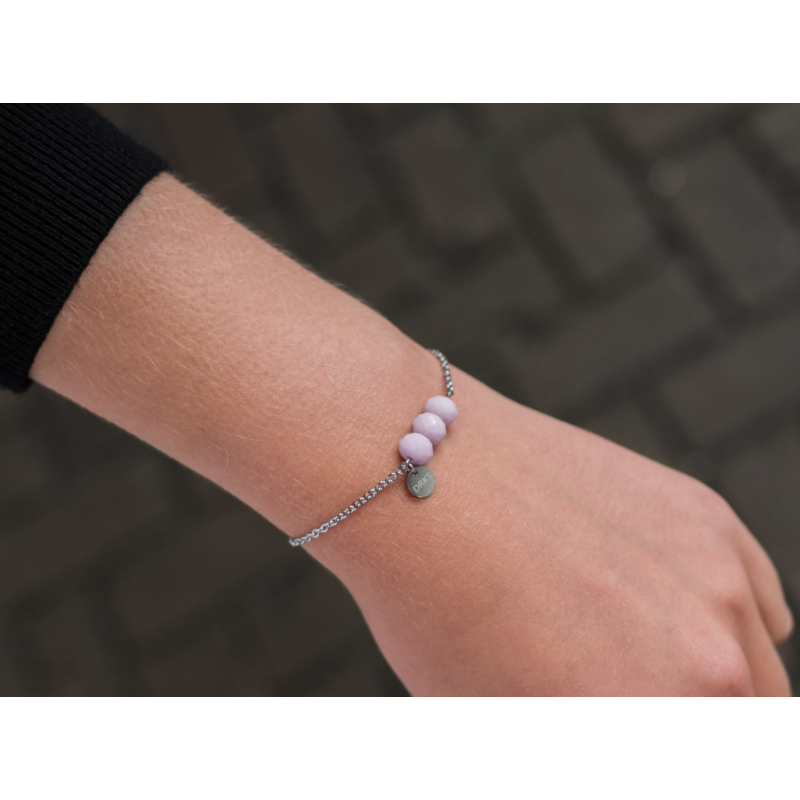 Charming armband lila
