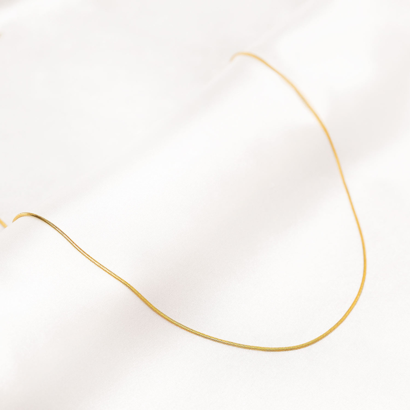 Subtiele snake chain ketting goldplated