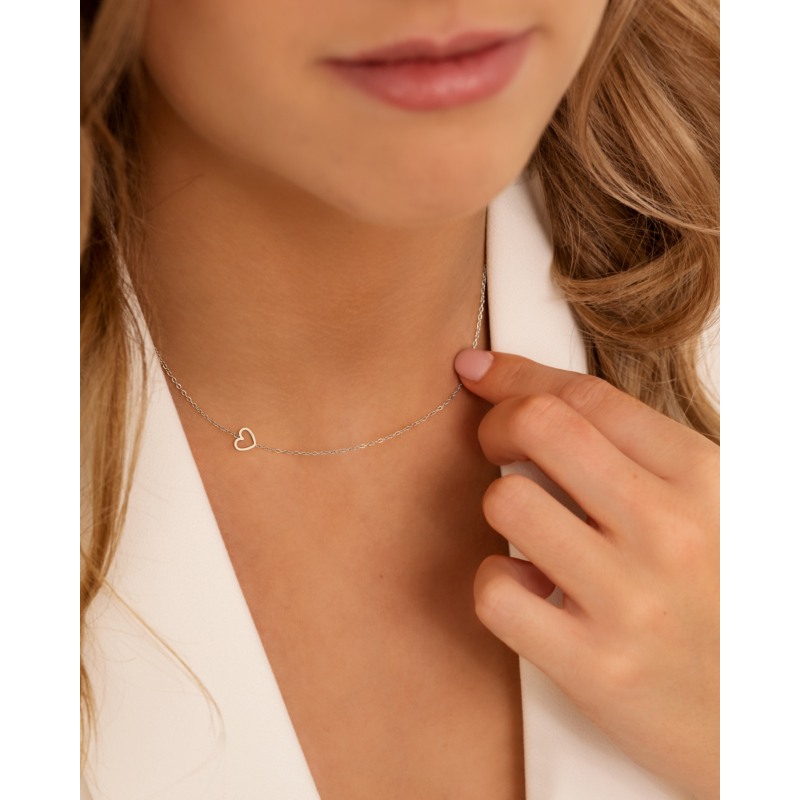 Ketting met side way hartje