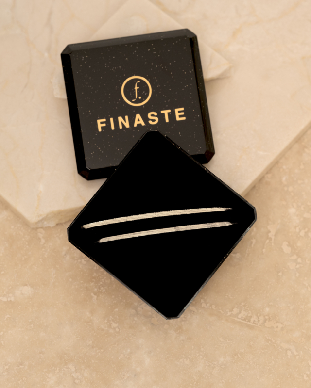 Dubbele ketting zilver in Finaste sieradendoosje