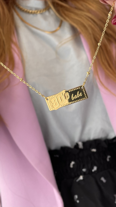 Mooie goudkleurige 80 babe's ketting