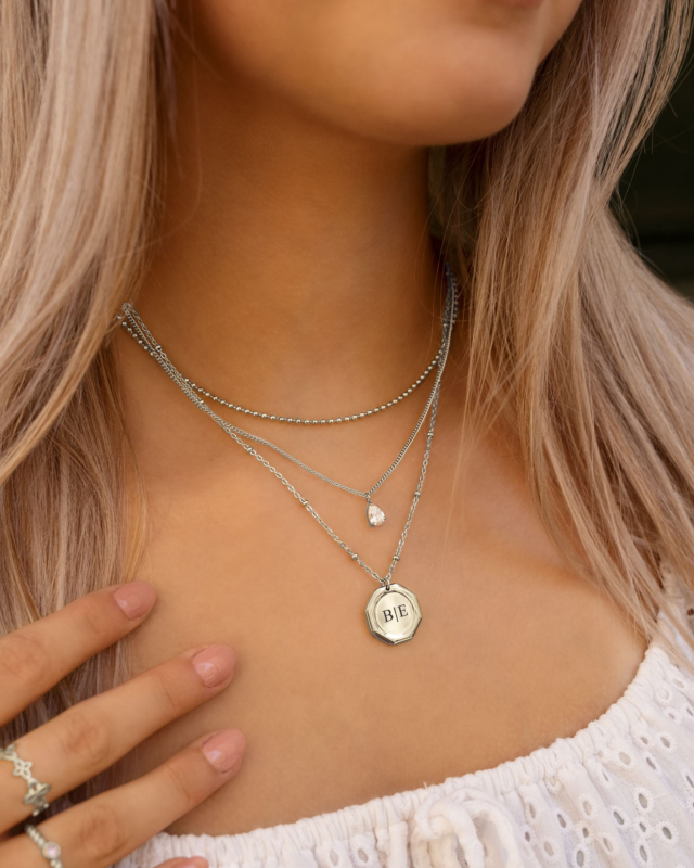 necklace party om hals model zilver