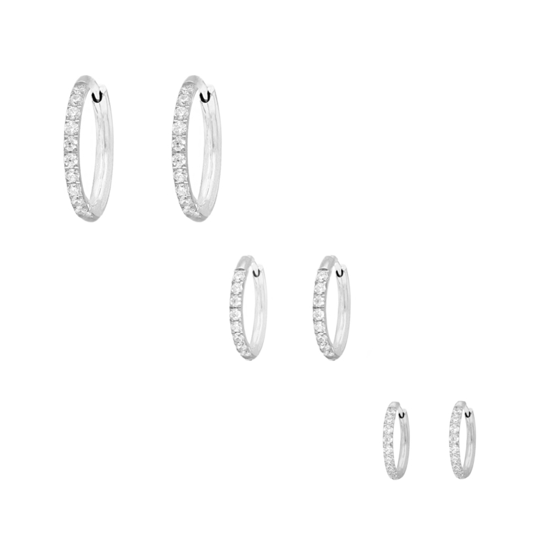 Shiny oorringetjes set big