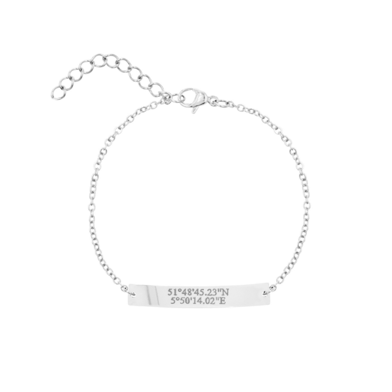 Armband met coördinaten