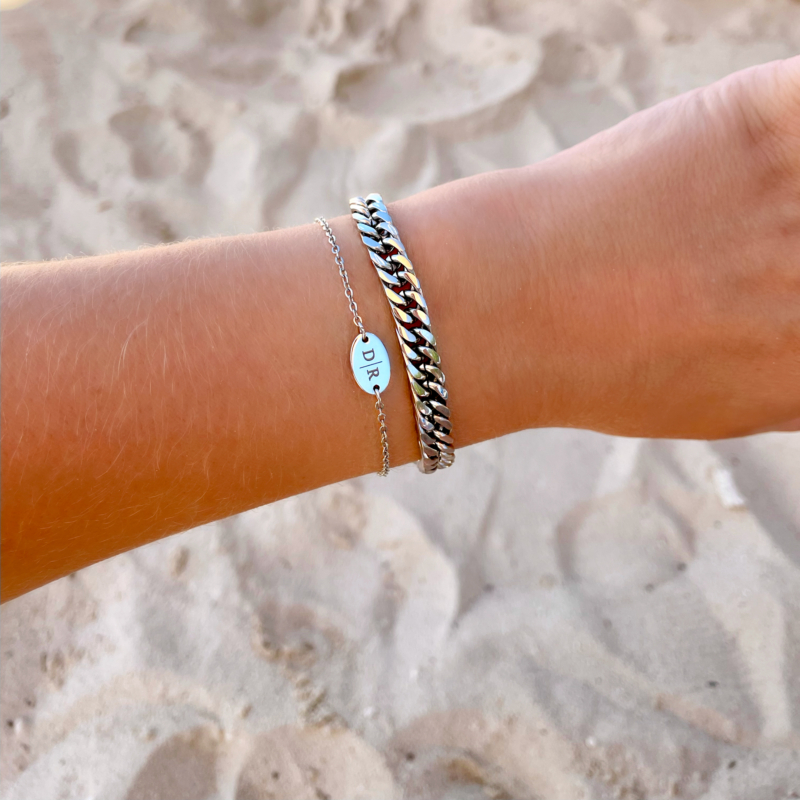 zilveren armbanden mix om pols