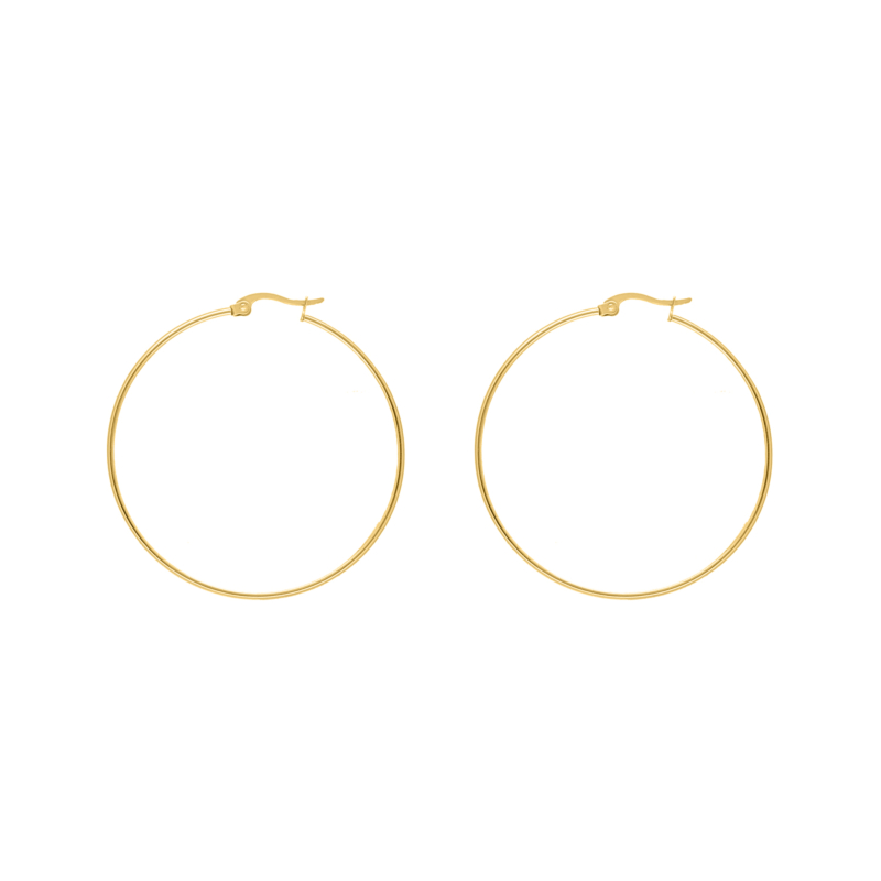 Big hoop earrings goldplated