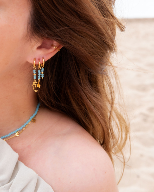 Gouden earparty met ear cuff