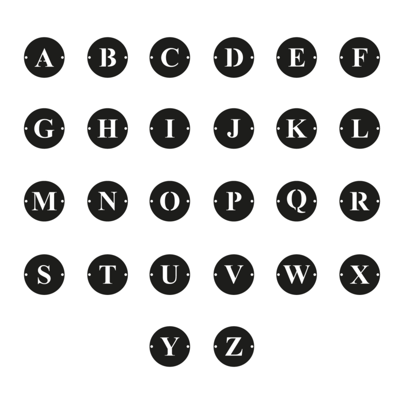 Overzicht van alle letters