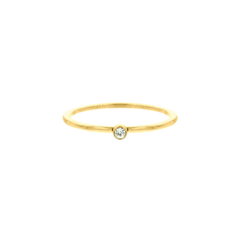 Gouden ring met steentje