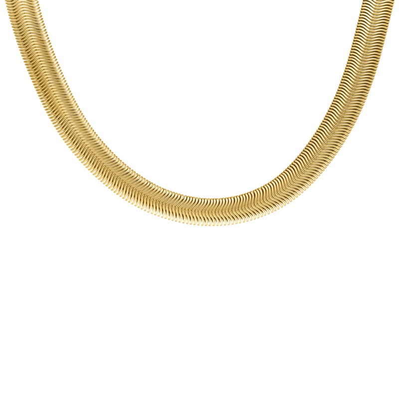 Statement snake chain necklace goldplated