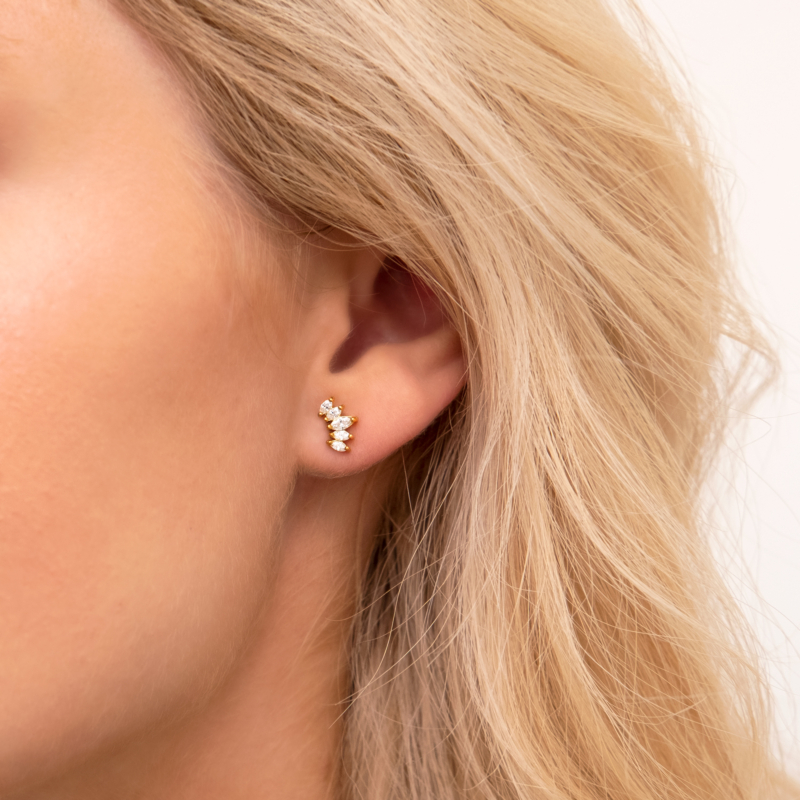 Shop de mooiste oorknopjes met sparkling in het goud