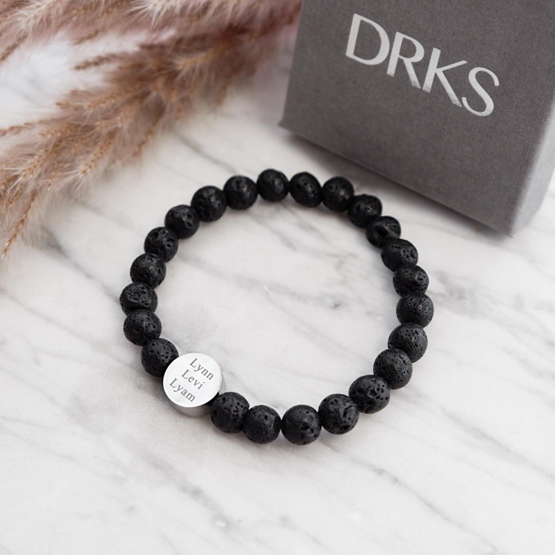 Heren armband met gravering en sieradendoosje