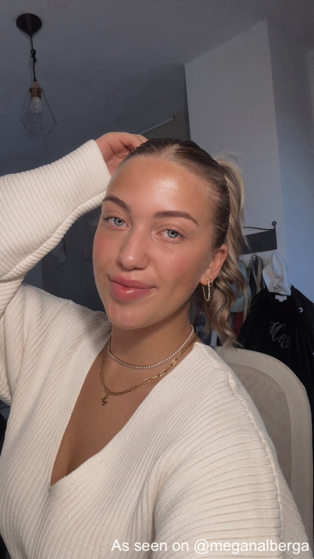 Tennis oorbellen met kettinkje goud kleurig