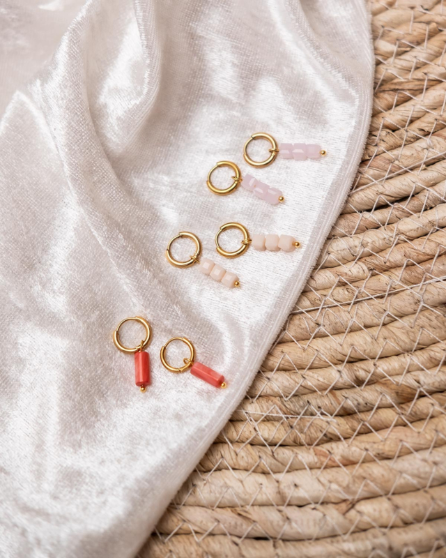 Mix van oorbellen met steentjes