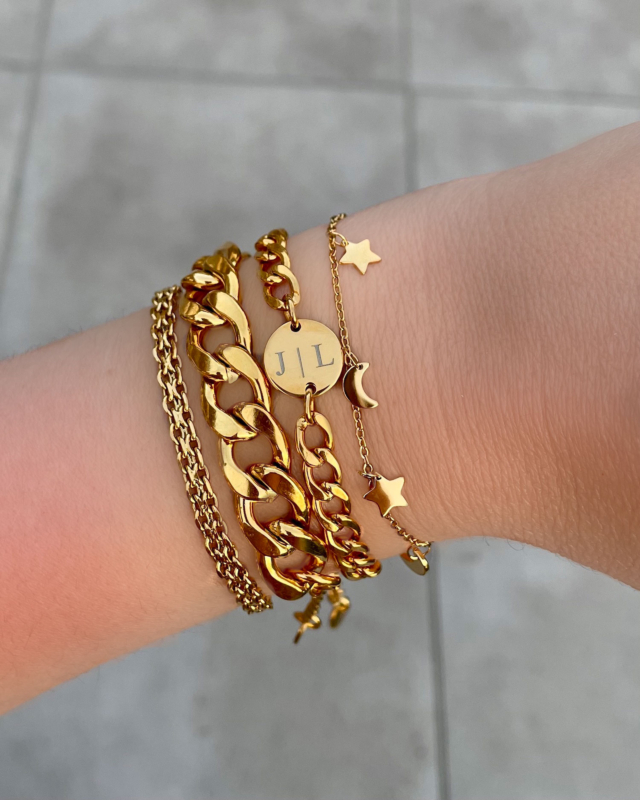 armparty goud kleurig graveerbaar