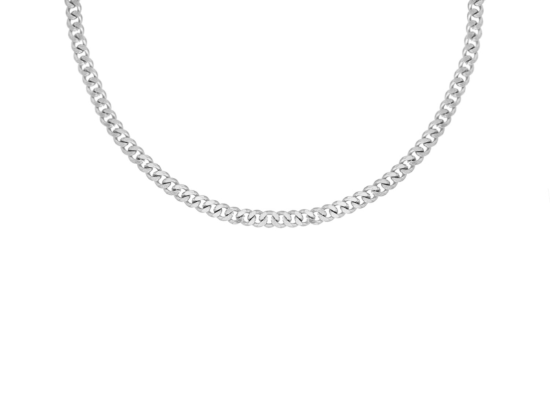 Zilveren schakelketting voor mannen