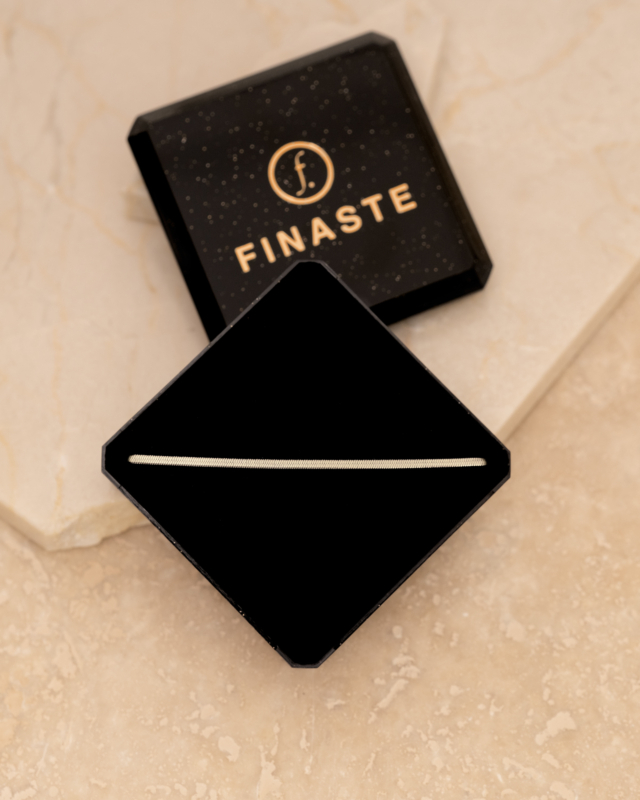 Snake ketting zilver in sieradendoosje