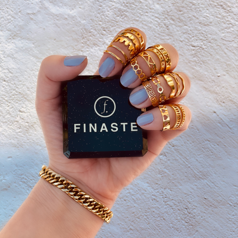 Gouden ringen party met doosje