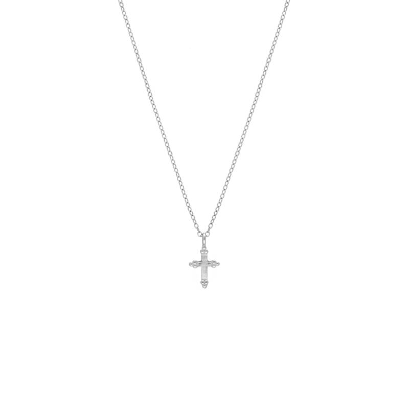 Zilveren ketting met kruisje