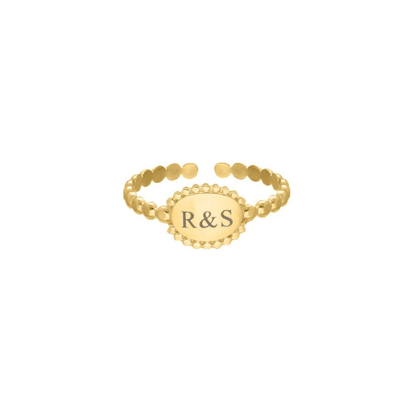 Gouden ring met initials