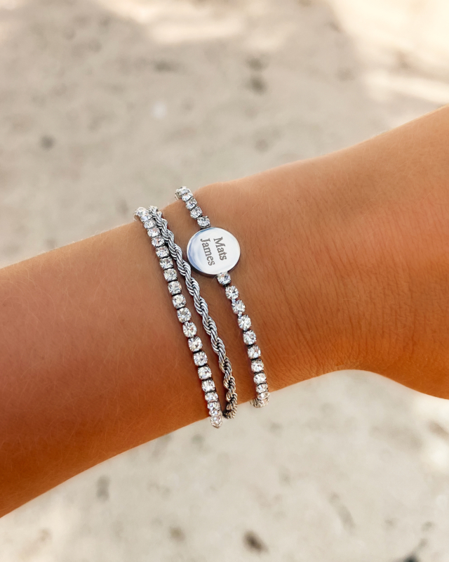 Graveerbare Tennis Armband