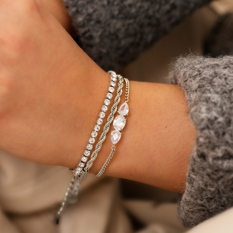 Zilveren armbanden met tennis armband