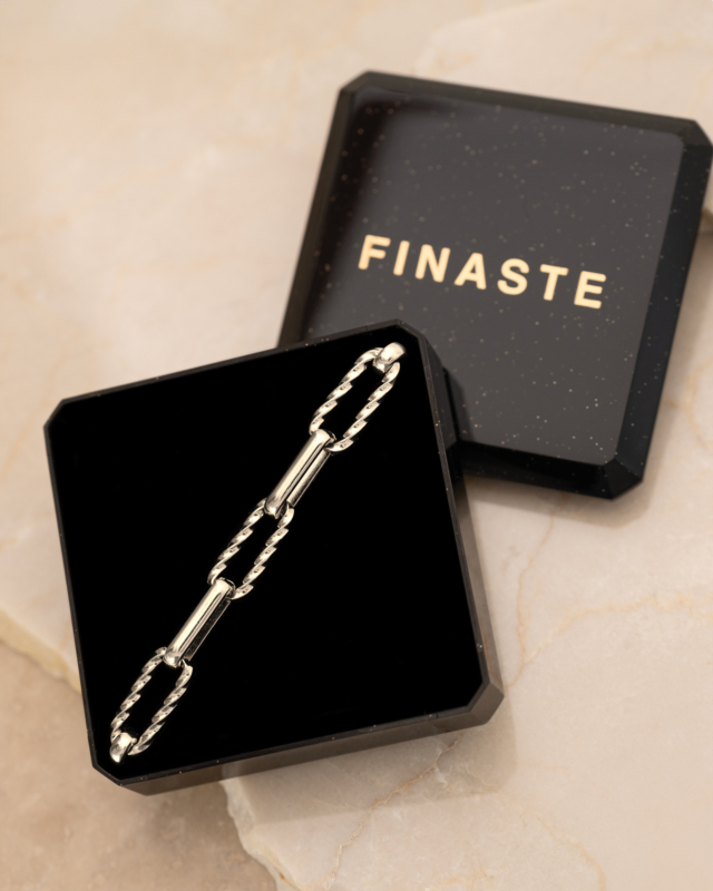 Zilveren chain ketting in sieradendoosje