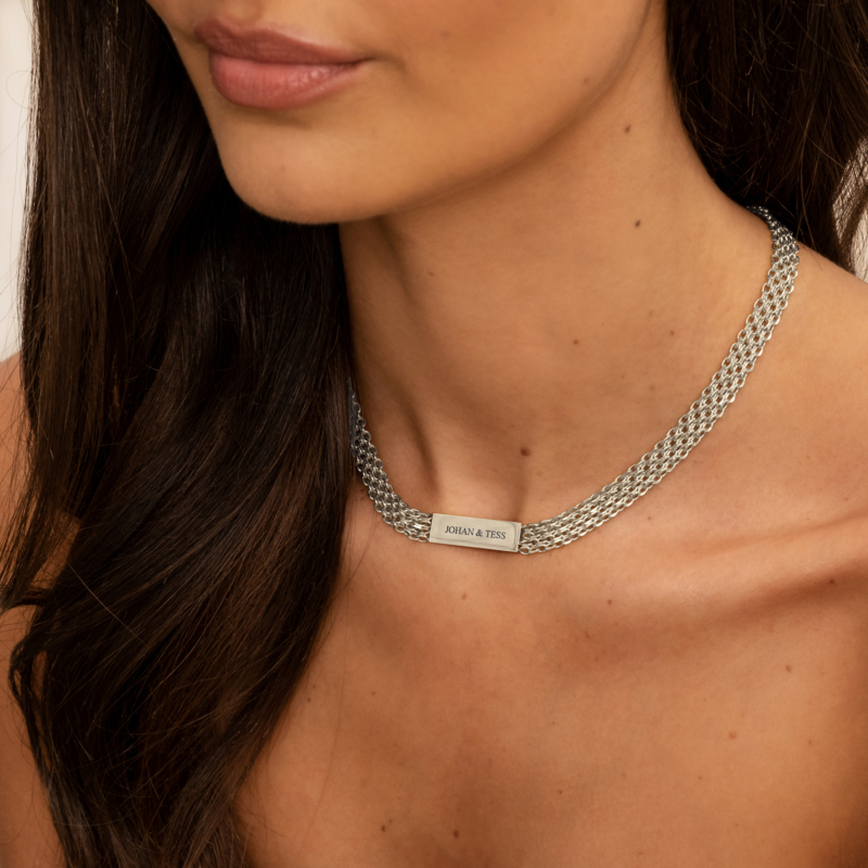 Mesh ketting graveerbaar