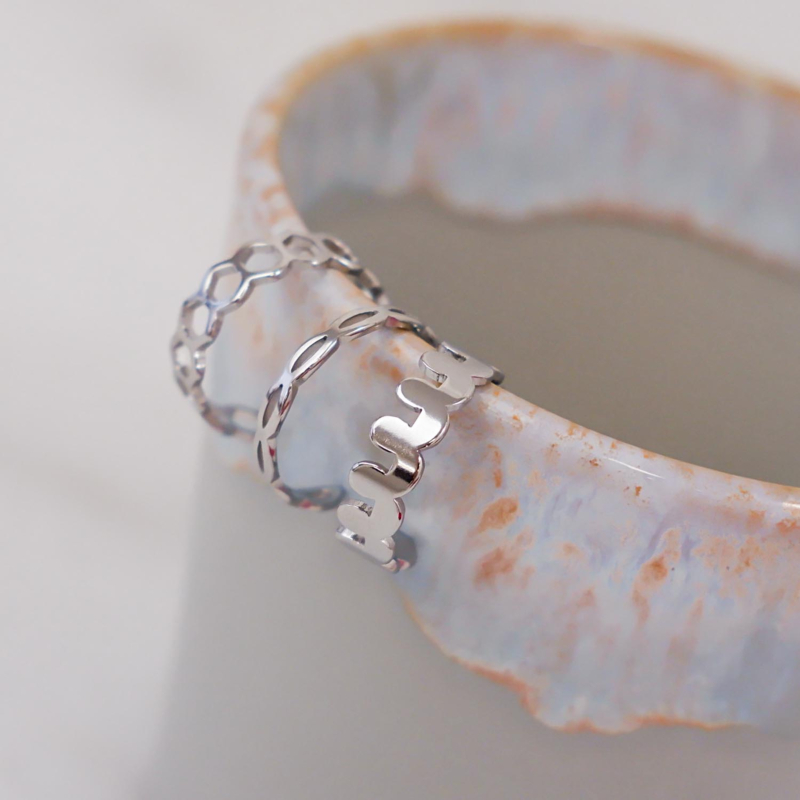 Mooie ringen van stainless steel die je kunt verstellen
