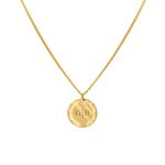 Coin necklace 2 initials goldplated