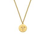 Ketting 3 initials exclusive goudkleurig