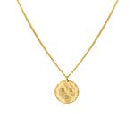 Coin necklace 3 initials goldplated