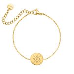 Armband 4 initials exclusive goudkleurig