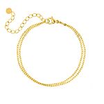 Enkelbandje dubbele fijne chain goldplated