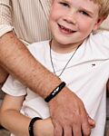 Leren mannen armband met naam zwart
