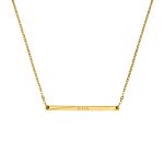 Graveerbare bar ketting minimalistisch in de kleur goud