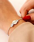 zilveren armband graveerbaar met steentjes in Finaste doosje