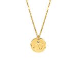Zodiac sign ketting goldplated