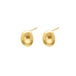 Oval stud oorbellen goudkleurig