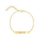 Armband met coördinaten goudkleurig